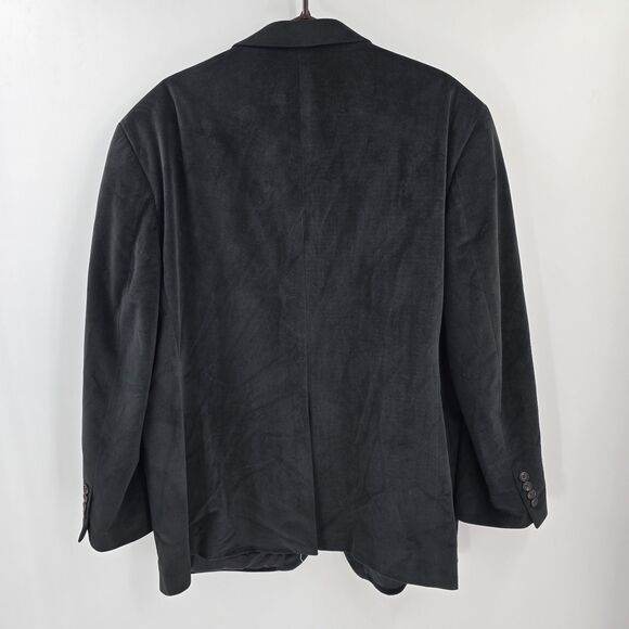 Ralph Lauren Blazer Mens 50R Black Corduroy Jacket Sport Coat Button Classic - Picture 2 of 8